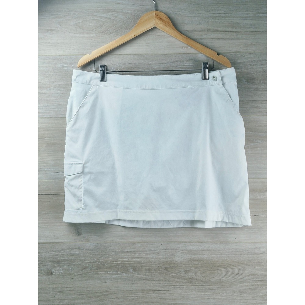 Columbia Skort Women 16 White Excellent Omni-Freeze Cargo Activewear